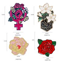 Cross-border New Arrival Oil Drip Brooch Corsage European And American Fashion Creative Flower Flower Brooch Bag Clothing Accessories Wholesale main image 4