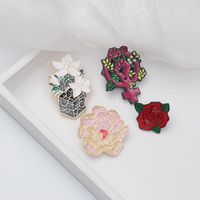 Cross-border New Arrival Oil Drip Brooch Corsage European And American Fashion Creative Flower Flower Brooch Bag Clothing Accessories Wholesale main image 5