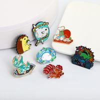 Cross-border New Arrival Oil Drip Brooch Europe And America Creative Cartoon Animal Brooch Student Backpack Clothing Accessories Wholesale main image 5