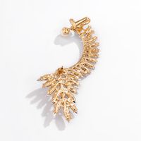 Jewelry Fashion Exaggerated Crystal Pearl Diamond Earrings Personality Geometric Leaf Ear Bone Clip main image 6