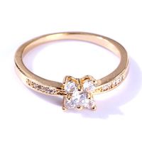 Classic Zircon Real Gold-plated Ring main image 1
