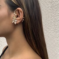 Geometric Non-pierced Ear Bone Clip Jewelry Retro Simple Rose Leaf Ear Hook main image 3