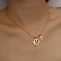 Autumn And Winter New Sweater Chain Diamond 26 English Letter Pendant Necklace Ins Style Design Sense Clavicle Necklace Wholesale main image 4