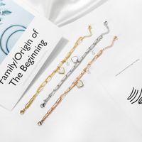 Géométrique Acier Au Titane Perles Artificielles Coquille Bracelets En Masse main image 4