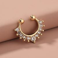 Fashion Multi-color Diamond-studded Colored Diamond Nose Ring Piercing Nose Nail Jewelry Accessories sku image 5
