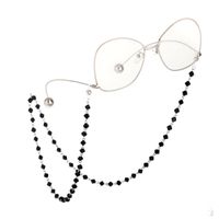 Simple Handmade Black Crystal Glasses Chain Chain Glasses Chain sku image 1
