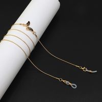 1.2mm Fashion Simple Golden Rhinestone Butterfly Snake Chain Sunglasses Chain sku image 1