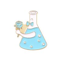 New Creative Cartoon Chemical Equipment Love Rainbow Test Tube Bottle Series Shape Dripping Brooch Bag Badge sku image 5
