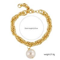 Bracelet Simple De Perles Baroques De Conception De Niche De Bijoux De Mode Rétro Européens Et Américains main image 3