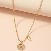 Autumn And Winter New Sweater Chain Diamond 26 English Letter Pendant Necklace Ins Style Design Sense Clavicle Necklace Wholesale sku image 2