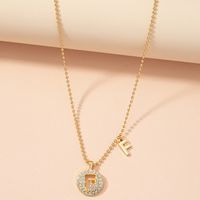 Autumn And Winter New Sweater Chain Diamond 26 English Letter Pendant Necklace Ins Style Design Sense Clavicle Necklace Wholesale sku image 3