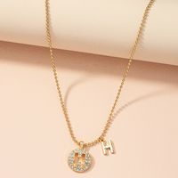 Autumn And Winter New Sweater Chain Diamond 26 English Letter Pendant Necklace Ins Style Design Sense Clavicle Necklace Wholesale sku image 5