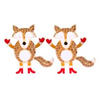 Cartoon Animal Little Fox Diamond European And American Christmas Creative Earrings Fashion Accessories sku image 2
