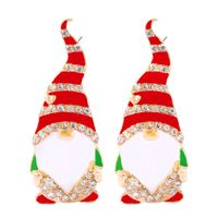 European And American Fashion Personality Design Christmas New Trend Alloy Rhinestone Earrings sku image 1