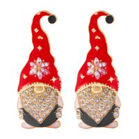 European And American Fashion Personality Design Christmas New Trend Alloy Rhinestone Earrings sku image 5