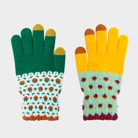 Guantes De Invierno Para Mujer, Forrados De Lana, Abrigados Y A Prueba De Frío, Guantes De Pantalla Táctil, Lindos Guantes De Moda Red De Viento Rojo Para Estudiantes De Cinco Dedos sku image 7