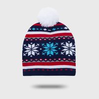 Cross-border Wholesale Children's Christmas Hat Men's Autumn And Winter Warm And Cute David's Deer Snowman Christmas Gift Baby Knitted Hat sku image 3