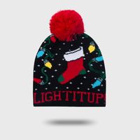 Cross-border Wholesale Children's Christmas Hat Men's Autumn And Winter Warm And Cute David's Deer Snowman Christmas Gift Baby Knitted Hat sku image 5