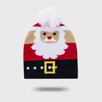 Cross-border Wholesale Children's Christmas Hat Men's Autumn And Winter Warm And Cute David's Deer Snowman Christmas Gift Baby Knitted Hat sku image 6