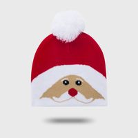 Cross-border Wholesale Children's Christmas Hat Men's Autumn And Winter Warm And Cute David's Deer Snowman Christmas Gift Baby Knitted Hat sku image 7