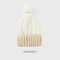 Wholesale Woolen Hat Autumn Winter New Warm Solid Color Fur Ball New Thick Velvet Knitted Hat sku image 3