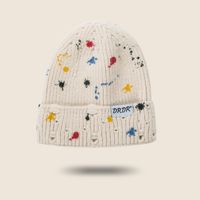 Children's Korean-style Ripped Knitted Hat Japanese Trendy Autumn And Winter Warm Curling Woolen Cap Female Student Ear Protection Beanie Hat sku image 2