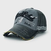 Fashion Hip-hop Hats Washed Letters Embroidery Baseball Caps Sunscreen Caps sku image 3