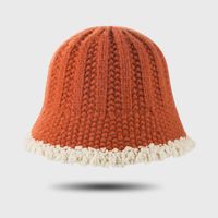 New Lamb Hair Fisherman Hat Warm Pot Hat Solid Color Knit Hat Wholesale sku image 5
