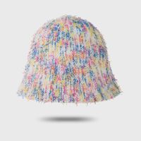 Fashion Colorful Hat Warm Knitted Wool Fisherman Hat Korean Fashion Hat sku image 6
