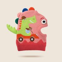 Nouveau Chapeau De Dinosaure De Dessin Animé Pour Enfants Automne Et Hiver Bonnet En Laine Tricoté Garçon Chaud sku image 1