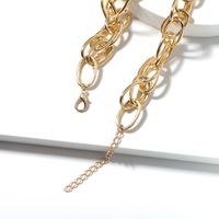 European And American Simple Design Hip Hop Thick Chain Electroplated Gold Cool Necklace Retro Aloofness Style Fashion Trendy Clavicle Chain main image 4