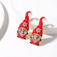 European And American Fashion Personality Design Christmas New Trend Alloy Rhinestone Earrings main image 4