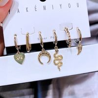 Ins Style Yakemiyou Animal Copper Plating No Inlaid Earrings main image 1