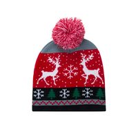 Cross-border Wholesale Children's Christmas Hat Men's Autumn And Winter Warm And Cute David's Deer Snowman Christmas Gift Baby Knitted Hat main image 6
