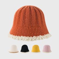 New Lamb Hair Fisherman Hat Warm Pot Hat Solid Color Knit Hat Wholesale main image 1