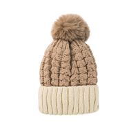 Wholesale Woolen Hat Autumn Winter New Warm Solid Color Fur Ball New Thick Velvet Knitted Hat main image 6