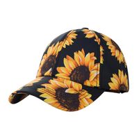 Fashion Sunflower Printing Ponytail Baseball Cap Colorful Printed Cap Wholesale main image 6