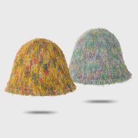Fashion Colorful Hat Warm Knitted Wool Fisherman Hat Korean Fashion Hat main image 4