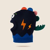 Nouveau Chapeau De Dinosaure De Dessin Animé Pour Enfants Automne Et Hiver Bonnet En Laine Tricoté Garçon Chaud main image 5