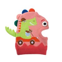 Nouveau Chapeau De Dinosaure De Dessin Animé Pour Enfants Automne Et Hiver Bonnet En Laine Tricoté Garçon Chaud main image 6