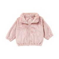 2021 Foreign Trade New Children's Zip-up Shirt Brown Fashionable Jacket Children's Clothing Spot Baby Autumn And Winter Warm Top sku image 1