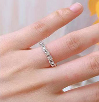 Wholesale Jewelry Fashion Circle Alloy Artificial Diamond Elastic Rings main image 1