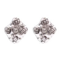 Retro Distressed Temperament Simple Square Earrings main image 1