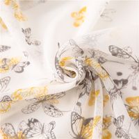 Korean Wild Butterfly Warm Shawl Cotton And Linen Feel Gauze Holiday Big Beach Towel main image 6