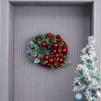 Hong Kong Love Cross-border Christmas Ball Christmas Wreath Imitation Rattan Wreath Door Hanging Window Display Decoration Props main image 4