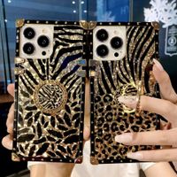 Leopard Feathers Suitable For 13 Square Mobile Phone Shell Phantom 12promax Bracket Soft Shell 11 main image 6