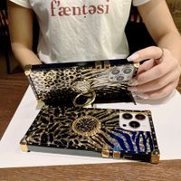 Leopard Feathers Suitable For 13 Square Mobile Phone Shell Phantom 12promax Bracket Soft Shell 11 main image 5