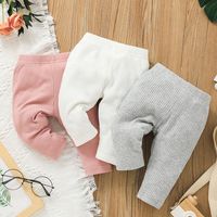 Baby Fashion Hang Striped Leggings Multi-piece Set Casual Baby Pure Color Pants Three-piece Set main image 1
