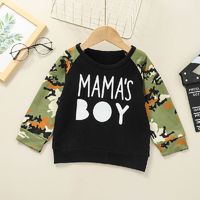 Foreign Trade Ins New Children's Korean Style Letter Print Top Blouse And Pants Boys' Autumn Camouflage Sweater Two-piece Set main image 5