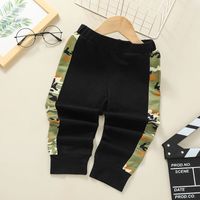 Foreign Trade Ins New Children's Korean Style Letter Print Top Blouse And Pants Boys' Autumn Camouflage Sweater Two-piece Set main image 4